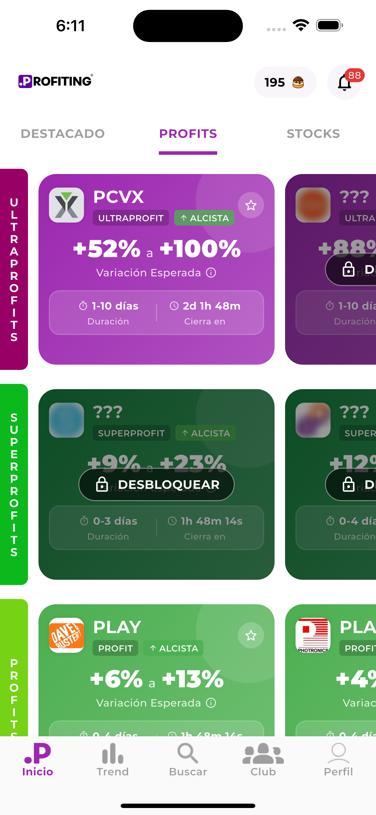 Profiting App Screen 3